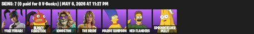 [PC/PSN/XBOX] | 7 skins | Yuki Yubari | Blinky Fishstick | Kingston | The Bride | Marge Simpson | Ned Flanders | Springfielder Peely | Hanzō Katana | Full Access