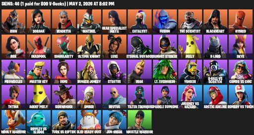 [PC/XBOX] | 46 skins | Reaper Axe | Ruin | Sorana | Vendetta | Sentinel | Gear Specialist Maya | Catalyst | Fusion | The Scientist | Blackheart | Full Access
