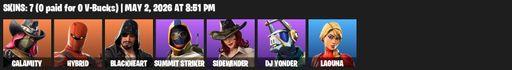 [PC/PSN/XBOX] | 7 skins | Calamity | Hybrid | Blackheart | Summit Striker | Sidewinder | DJ Yonder | Laguna | Reckoning | Dragon's Claw | Swag Smasher | Full Access