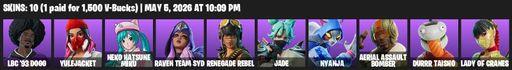 [PC/PSN/XBOX] | 10 skins | 700 V-bucks | LBC '93 Dogg | Yulejacket | Neko Hatsune Miku | Raven Team Syd | Renegade Rebel | Jade | Nyanja | Full Access