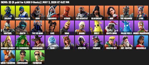 [PC/XBOX] | 33 skins | Trilogy | Point Patroller | Ruin | Krampus | Hybrid | The Scientist | Blackheart | Rox | The Prisoner | Lynx | Sentinel | Full Access