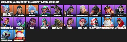 [PC/PSN/XBOX] | 22 skins | Renzo the Destroyer | The Ageless | Nezumi | Selene | Highwire | Massai | Geralt of Rivia | Thunder | Dusty | Stray | Full Access