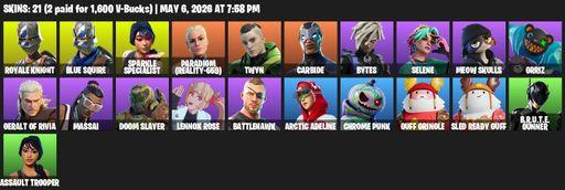 [PC] | 21 skins | 700 V-bucks | Floss | Sparkle Specialist | Royale Knight | Blue Squire | Paradigm (Reality-659) | Twyn | Carbide | Bytes | Selene | Full Access