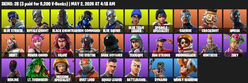 [PC/PSN/XBOX] | 28 skins | Floss | Take The L | Black Knight | Sparkle Specialist | Royale Knight | Blue Squire | Omega | Blue Striker | Full Access