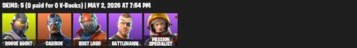 [PC/PSN] | 5 skins | Take The L | Rogue Agent | Carbide | Rust Lord | Battlehawk | Mission Specialist | Sawtooth | Gale Force | Default Pickaxe | Full Access