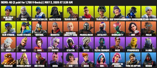 [PC/PSN/XBOX] | 40 skins | Travis Scott | Blue Team Leader | Havoc | Point Patroller | Darth Vader | Prodigy | Trailblazer | Sub Commander | Full Access