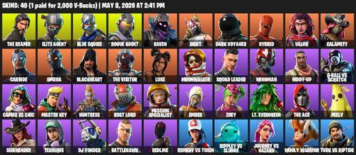 [PC/PSN/XBOX] | 40 skins | Take The L | The Reaper | Elite Agent | Blue Squire | Omega | Rogue Agent | Raven | Drift | Dark Voyager | Hybrid | Valor | Full Access