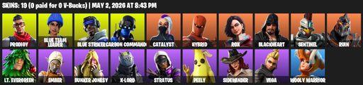 [PC/XBOX] | 19 skins | Prodigy | Blue Team Leader | Blue Striker | Carbon Commando | Catalyst | Hybrid | Rox | Blackheart | Sentinel | Ruin | Full Access