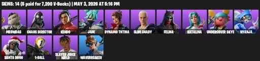 [PC/PSN/XBOX] | 14 skins | Meowdas | Chaos Director | Kendo | Jade | Dynamo TNTina | Slim Shady | Felina | Katalina | Undercover Skye | Nyanja | Full Access